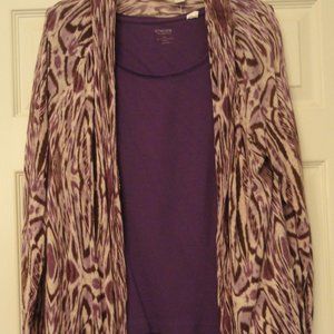 Chicos size 3 cardigan tank top set
